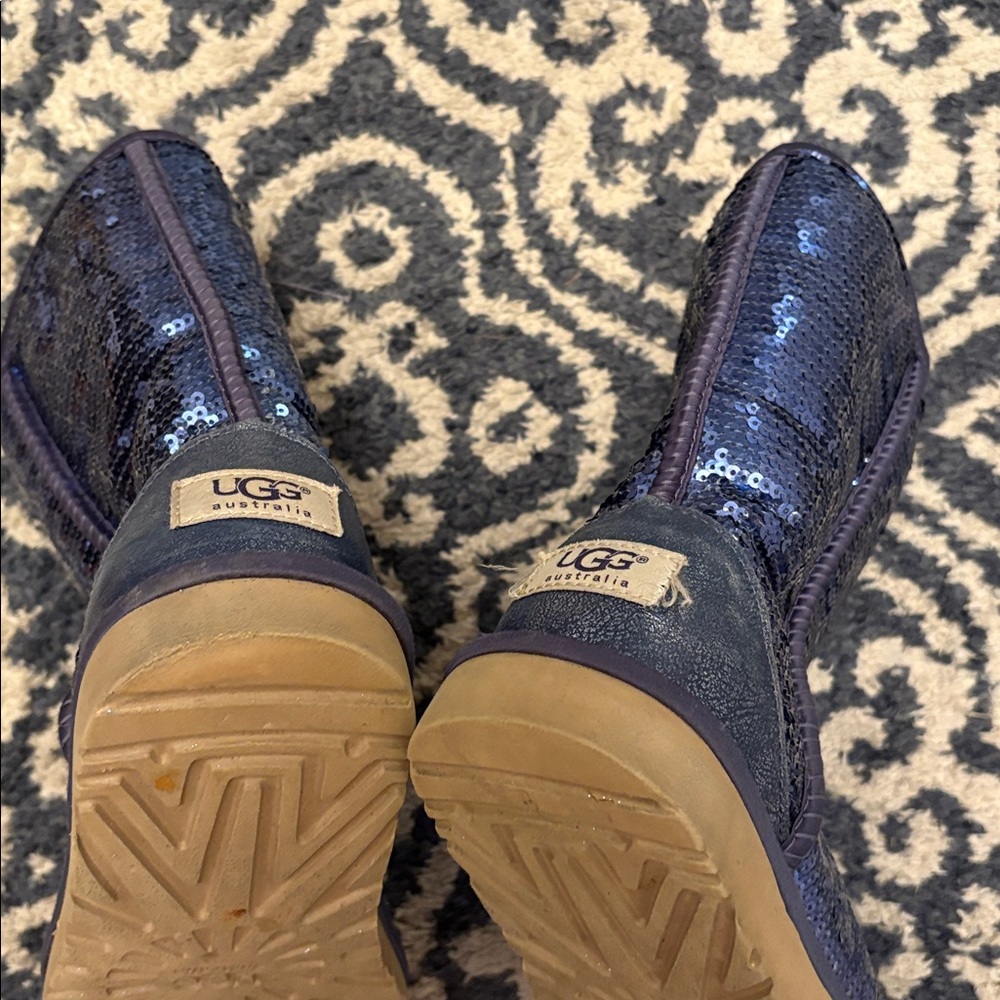 Blue Sequence Uggs - Picture 7 of 8